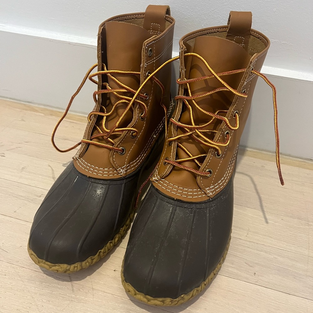 MENS TAN/BROWN ORIGINAL LL BEAN BOOT 8” EXCELLENT CONDITION